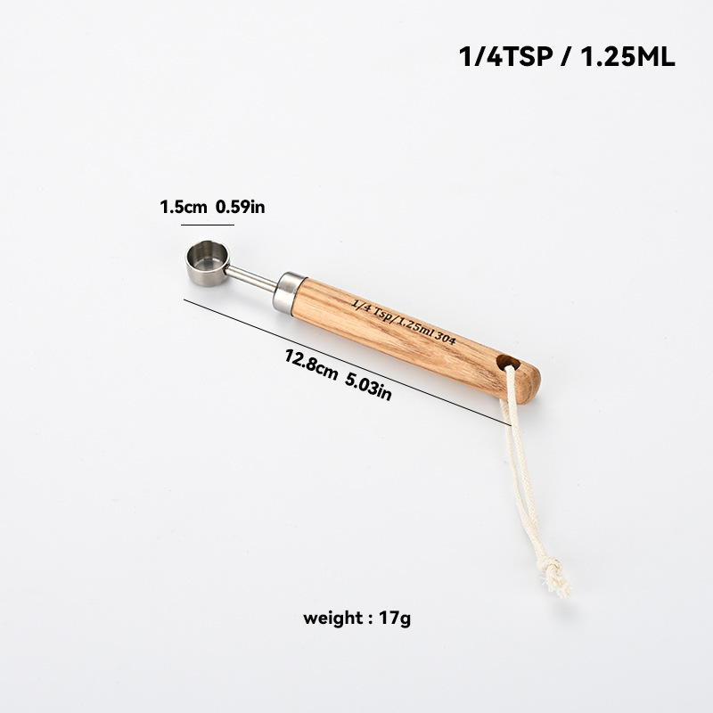 304 ステンレス鋼計量スプーン計量カップセット木製ハンドル計量カップ計量スプーン 4 点セットスケール付きゴールデン計量スプーン計量カップ 8 個|undefined