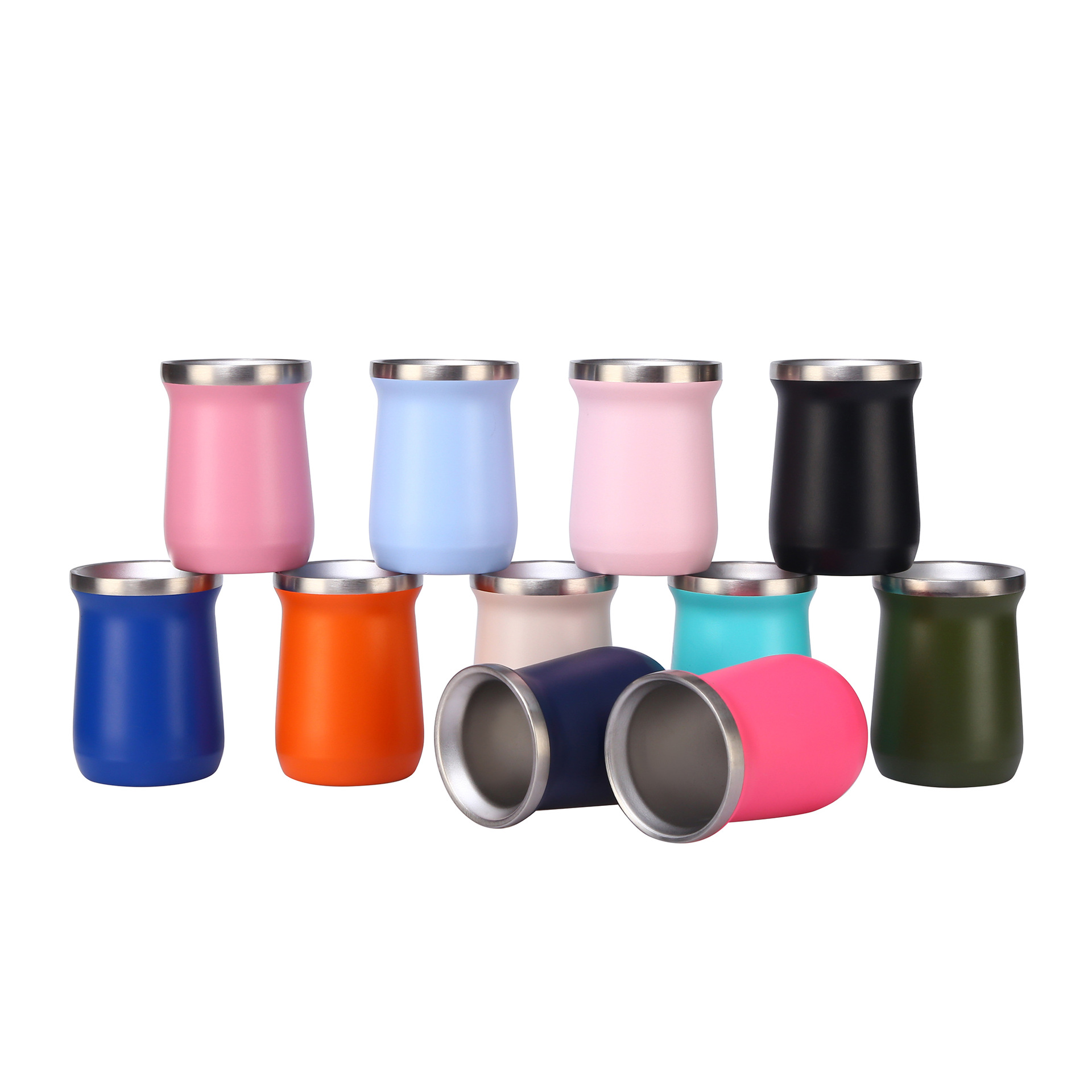 迷你创意马黛杯304不锈钢双层真空保温杯车载户外车载随行咖啡杯