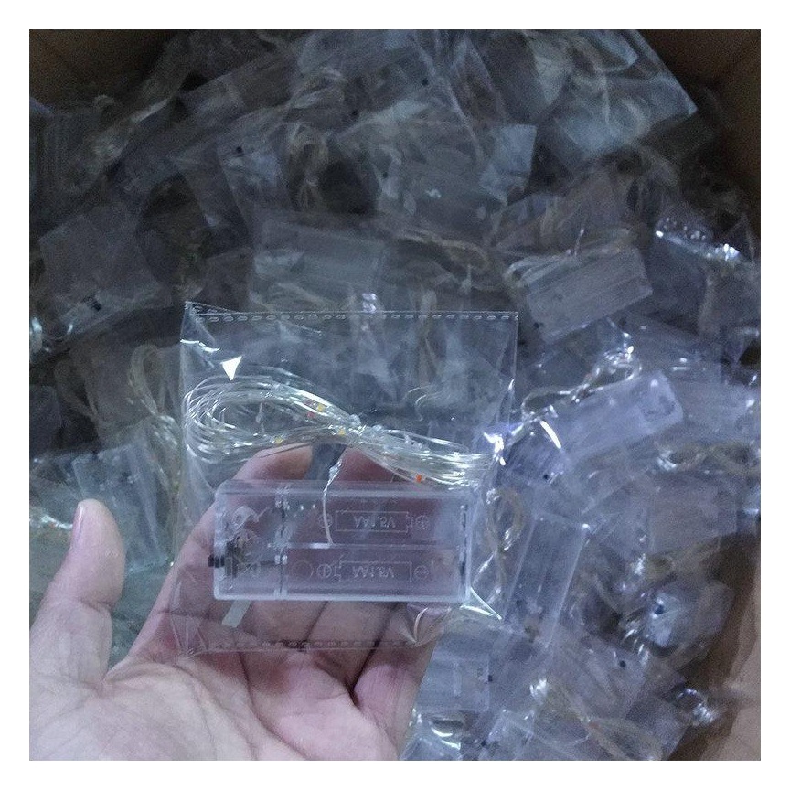 Fábrica de color de luz LED de alambre de cobre Cadena de luz caja de la batería de Navidad decoración globo Bola de onda de luz Luz de alambre de cobre Cadena de luz