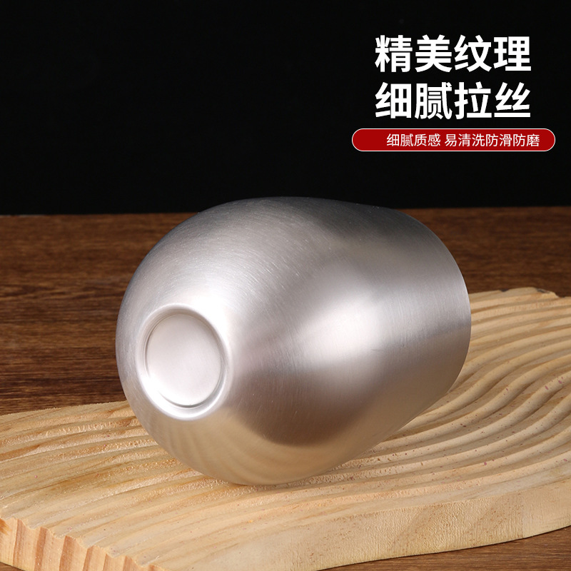 Copa de cáscara de huevo amazonas transfronteriza vacío 304 fábrica de acero inoxidable directa en forma de u taza de vientre grande creativa taza de agua colorida cerveza