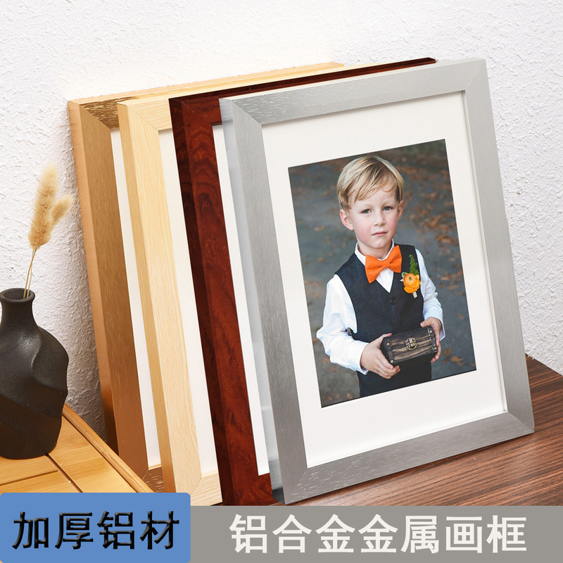 Widened Frame Strip Simple Brushed Aluminum Alloy Picture Frame A1A2 4K Wall Poster Advertising Mounted Frame Photo Frame Table