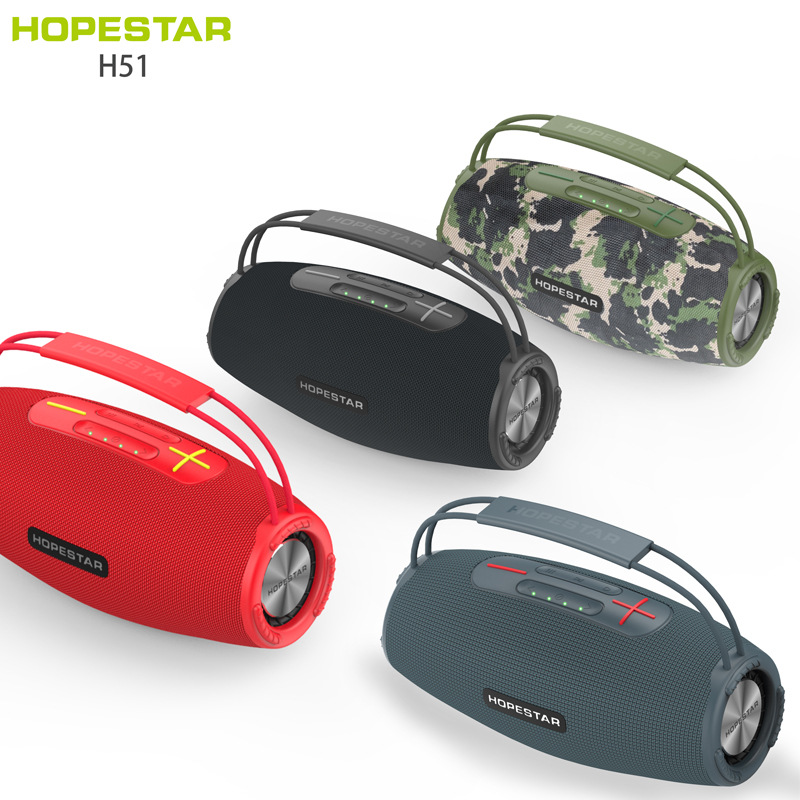 跨境電商HOPESTAR-H51無線藍牙音箱便攜戶外音響橄欖球大功率戰神