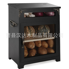 木制洋葱土豆储物木盒厨房台面蔬菜储物柜实木面包收纳盒食物盒