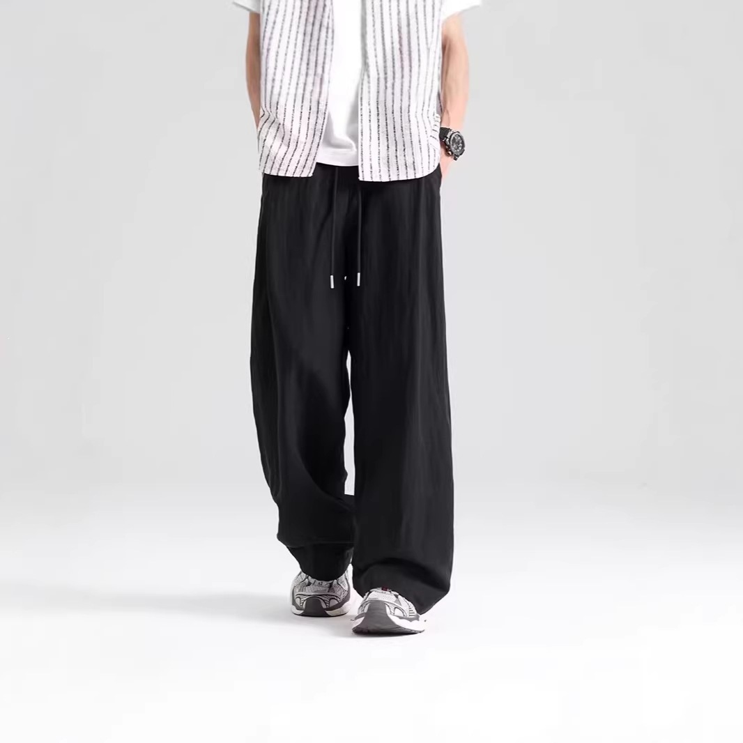 Pantalones casuales de verano transfronterizos Pantalones deportivos transpirables de hombre Pantalones de verano de lino delgados