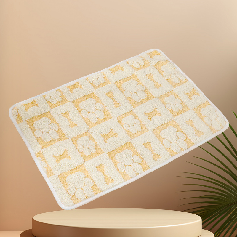 Mantas para mascotas otoño e invierno almohadillas cálidas para perreras de lana de coral manta de doble cara manta súper suave y lavable a máquina manta para perros y gatos de cuatro estaciones