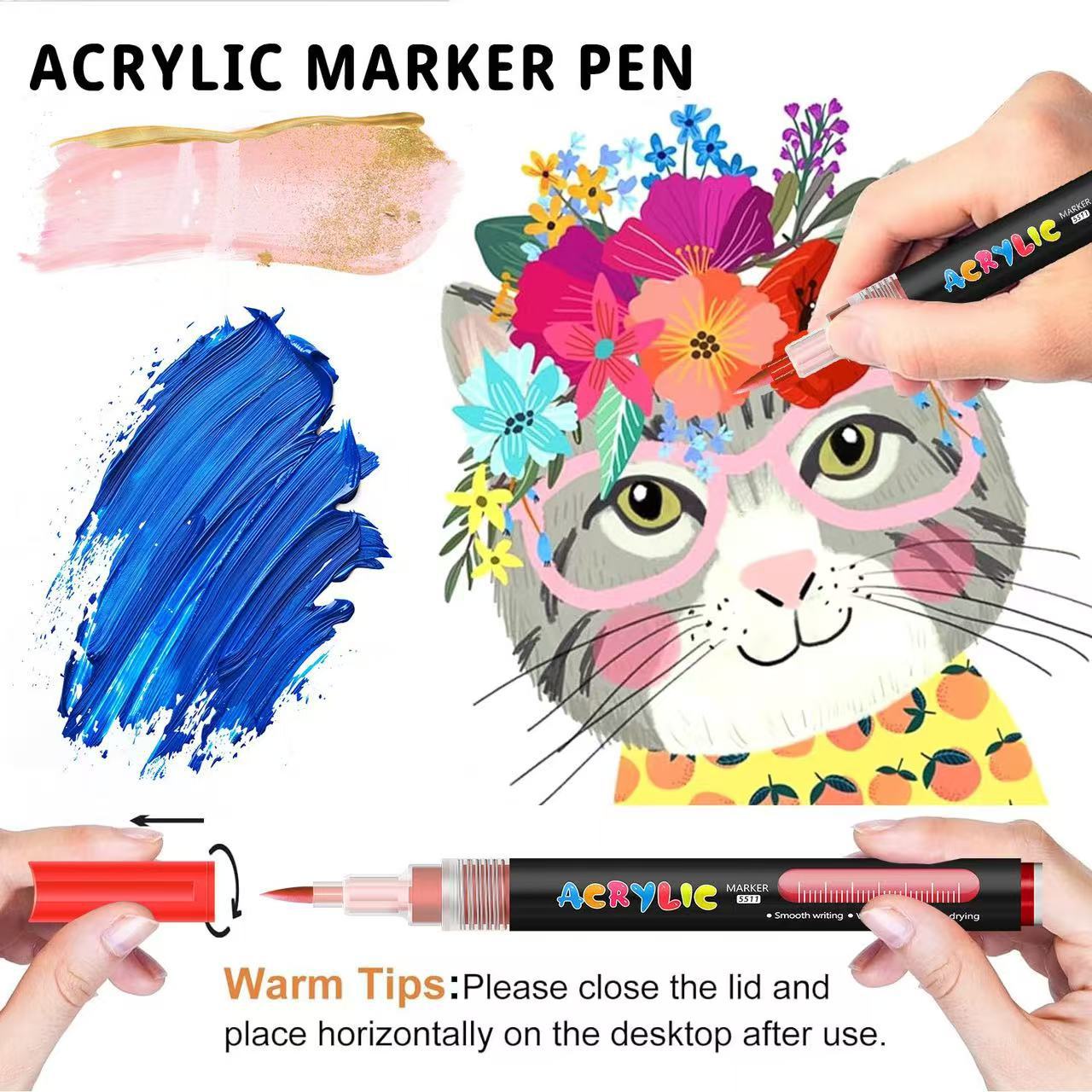 Lápiz acrílico de cabeza blanda tipo líquido directo, estudiante, arte infantil, color apilado, bricolaje, pintura a mano, bolígrafo de acuarela especial para graffiti