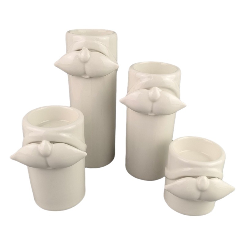 Creativo candelabro de cerámica decoración de 4 piezas conjunto de decoración de la boda con velas accesorios de la cena Nordic ins vela decoraciones
