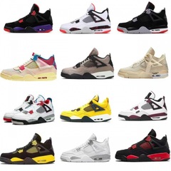AJ4莆田貿易クロスボーダー卸売ジョー4赤と青のオシドリ白オレオAJ4バスケットボールシューズAJ3莆田靴