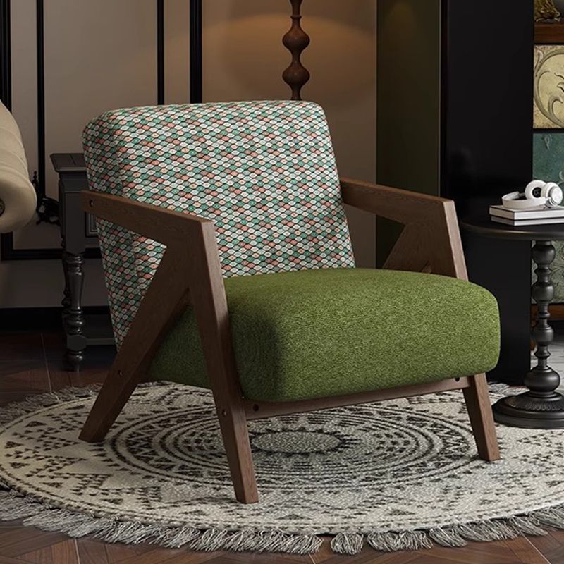 Richard Nordic Solid Wood Single Sofa Chair Living Room Antique Designer Hotel Retro B&B Balcony Cafe