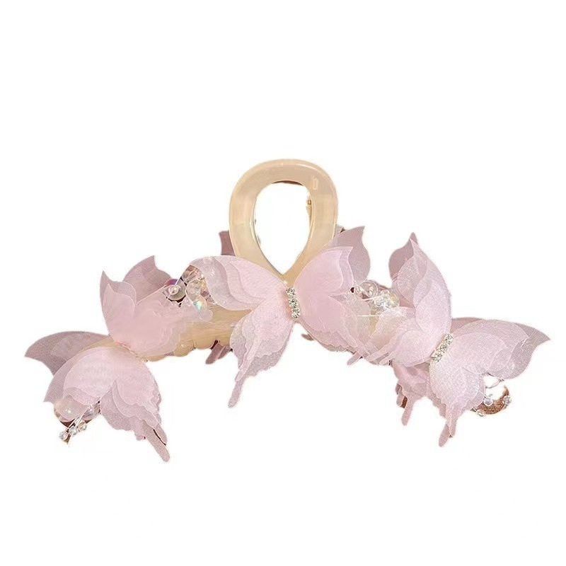 Butterfly Clip Women's Large 2024 Nya exklusiva söta hårnål Baksidan av huvudet Hårklämma Huvudbonader Shark Clip_voghion.com