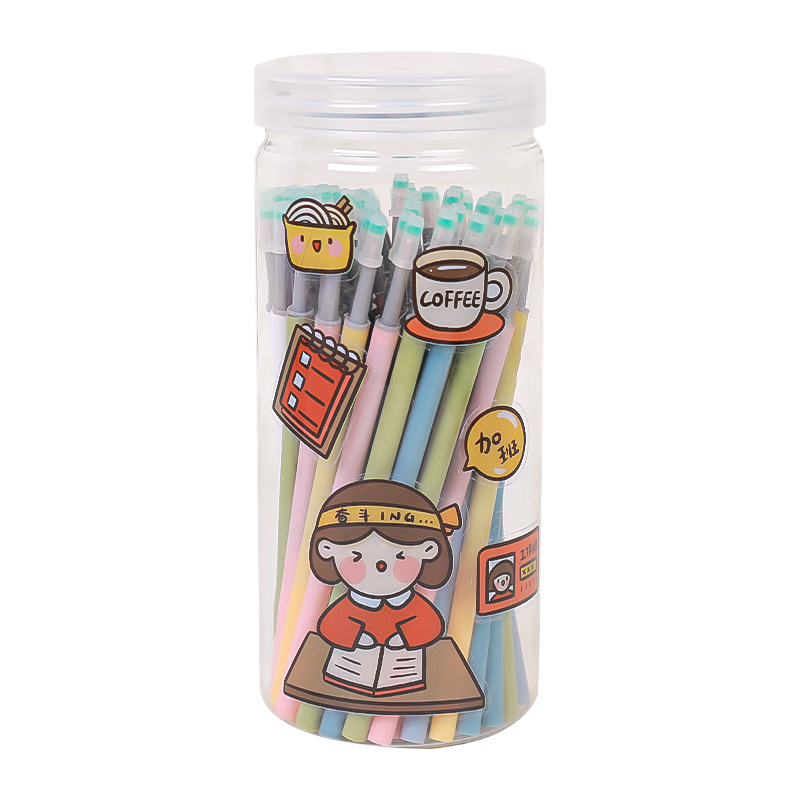 Presione la recarga neutral 0,5mm negro bala estudiante pluma reemplazo reemplazable de secado rápido traje de recarga