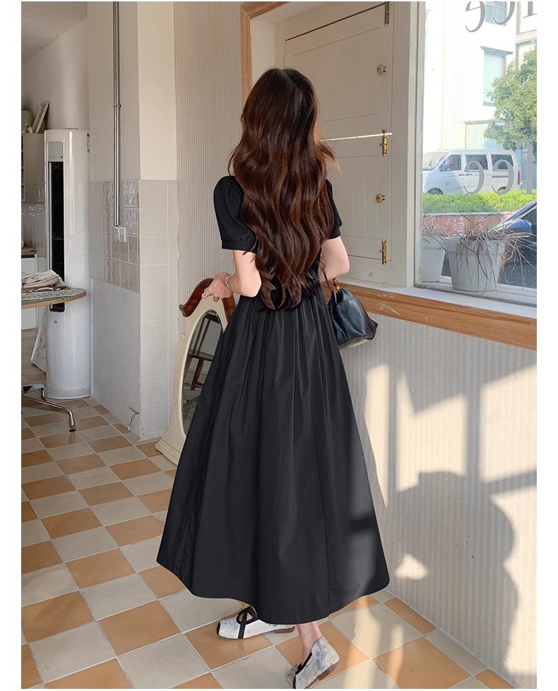 Blue Chinese Style For Women, Summer 2025 New Model, Improved Cheongsam, Elegant And Slimming Long A-line Dress_ecoleips.com