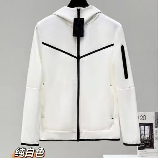 Camiseta con cremallera encapuchada transfronteriza para hombres primavera y otoño nueva chaqueta casual de ropa deportiva, pantalones de pies pequeños, dos piezas