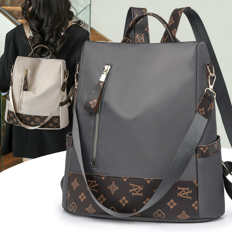 Retro travel bag, capacious waterproof bag, backpack for leisure, oxford cloth
