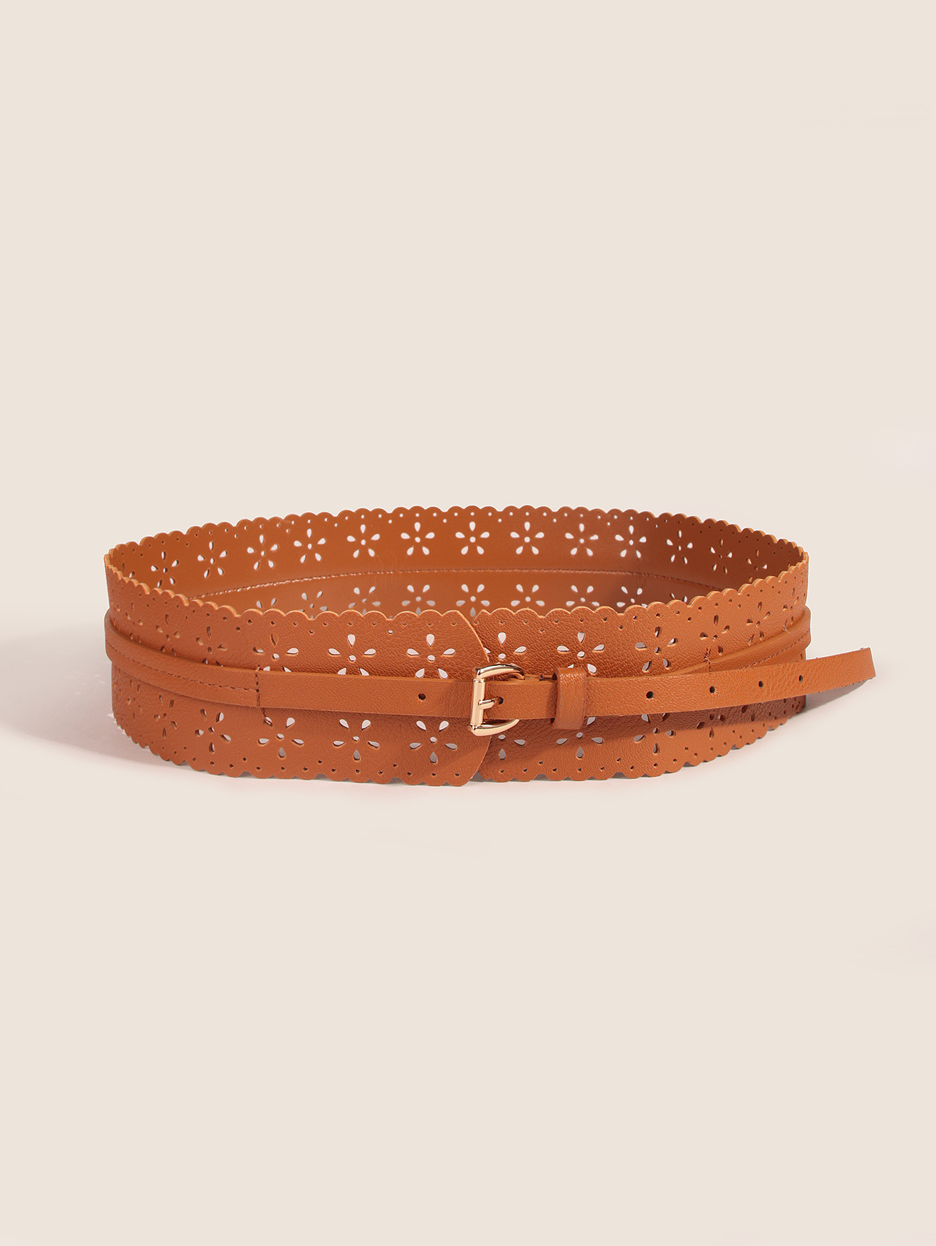 Belt Classification 1 Piece Quantity Retro Flower Pu Leather Women's Leather Belts 1 Piece