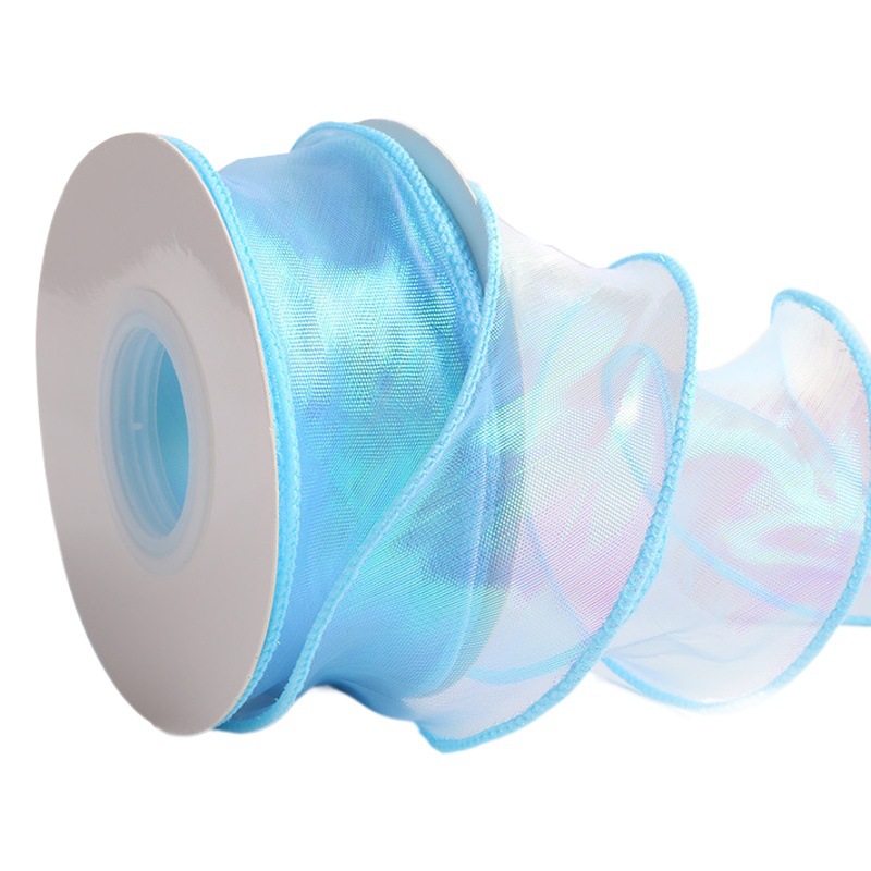 Hilado de cola de pez Symphony Cinta Decoración de pastel Ramo de copia lateral Boleto de flores Tombro de lazo Cinta de hilo ondulado