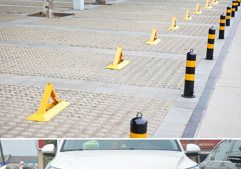Applicable parking space ground lock thickened garage triangle manual fixed parking pile space lock parking pile