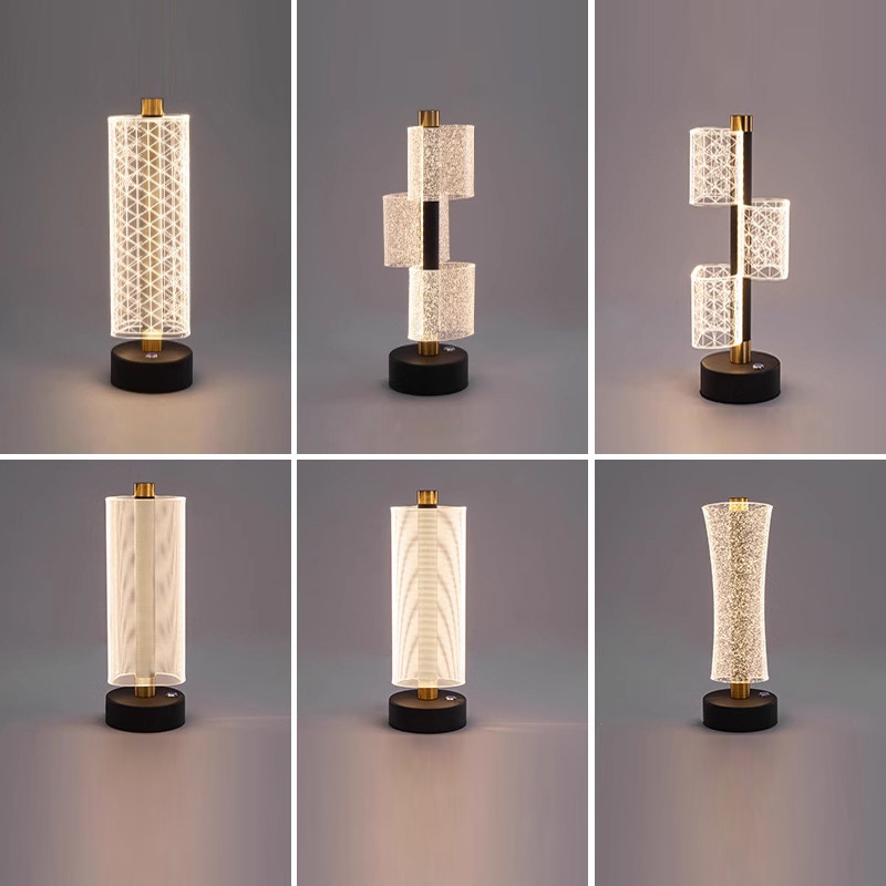 Lámparas de escritorio transfronterizas luces acrílicas regalo romántico luces de atmósfera luces de regalo creativo sala de estar dormitorio lámparas de escritorio cabezal de cama