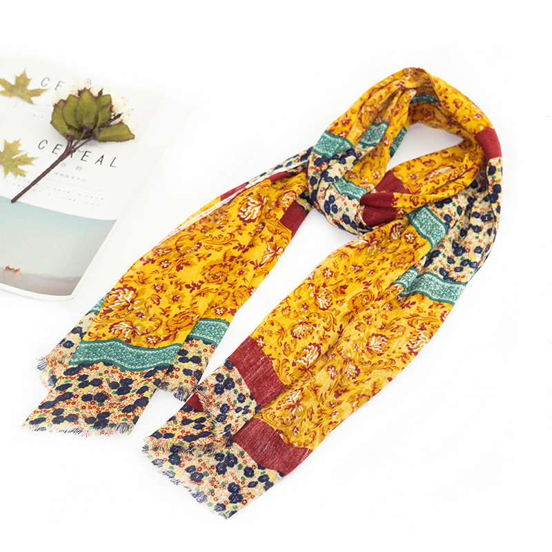 Summer retro thin scarf