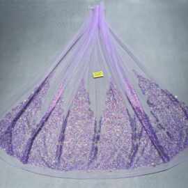 现货洒金花型款花型157#LC3498-1婚纱礼服面料 网纱 喷金花型面料