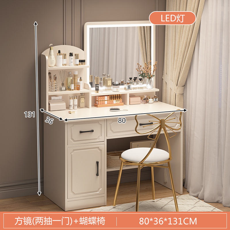 Tocador de estilo europeo Dormitorio moderno y simple celebridad de Internet estilo ins pequeño apartamento hogar pequeño mesa de maquillaje junto a la cama de alta gama