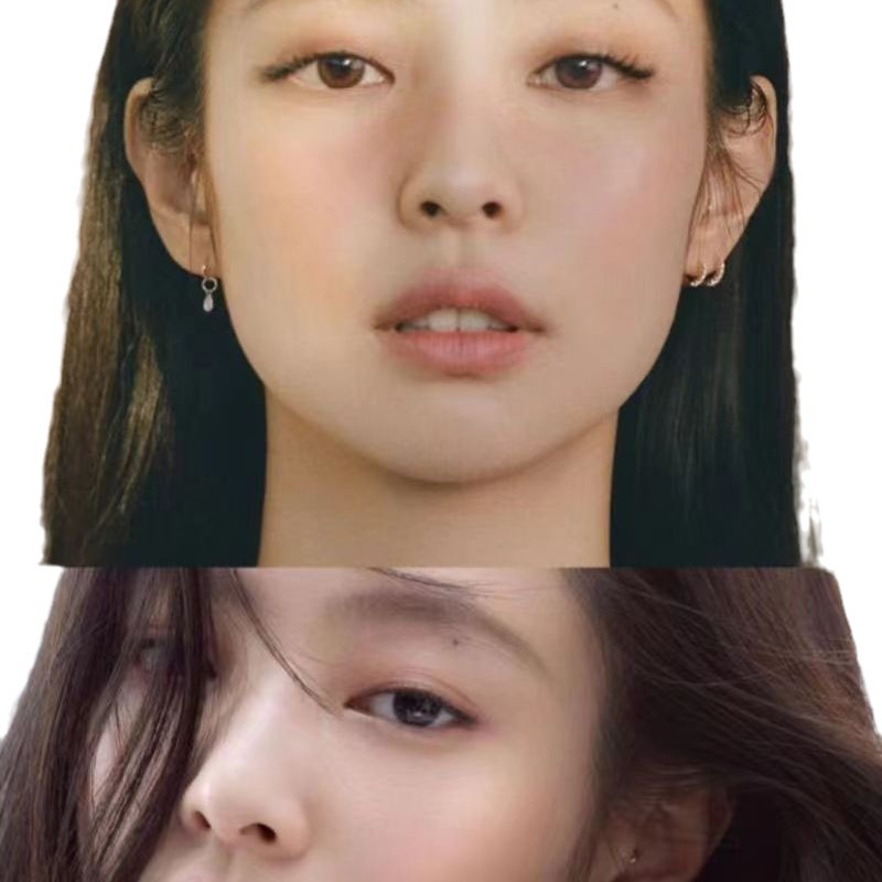 Jennie con gota de agua asimétrica simple pequeño aretes dos aretes personales aretes coreanos nuevos para mujeres