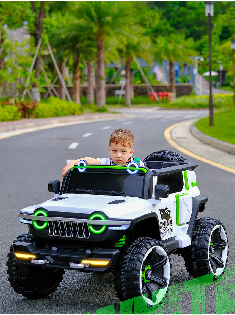 Coche eléctrico para niños puede sentarse doble coche de juguete de control remoto para bebés vehículo todoterreno de control remoto de cuatro ruedas Coche eléctrico para niños