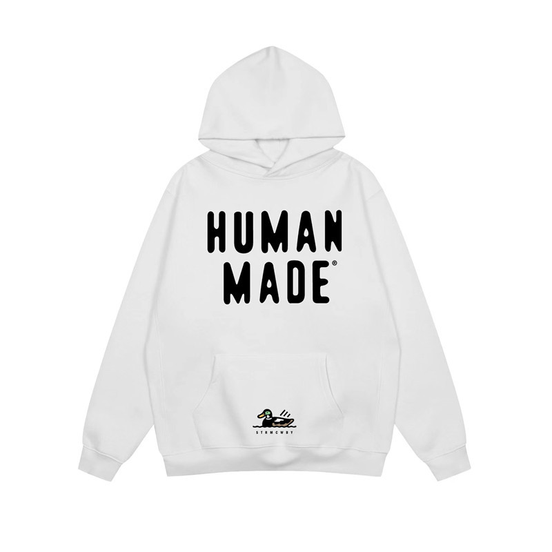 Felpa con cappuccio uomo stampa anatra human made unisex_voghion.com
