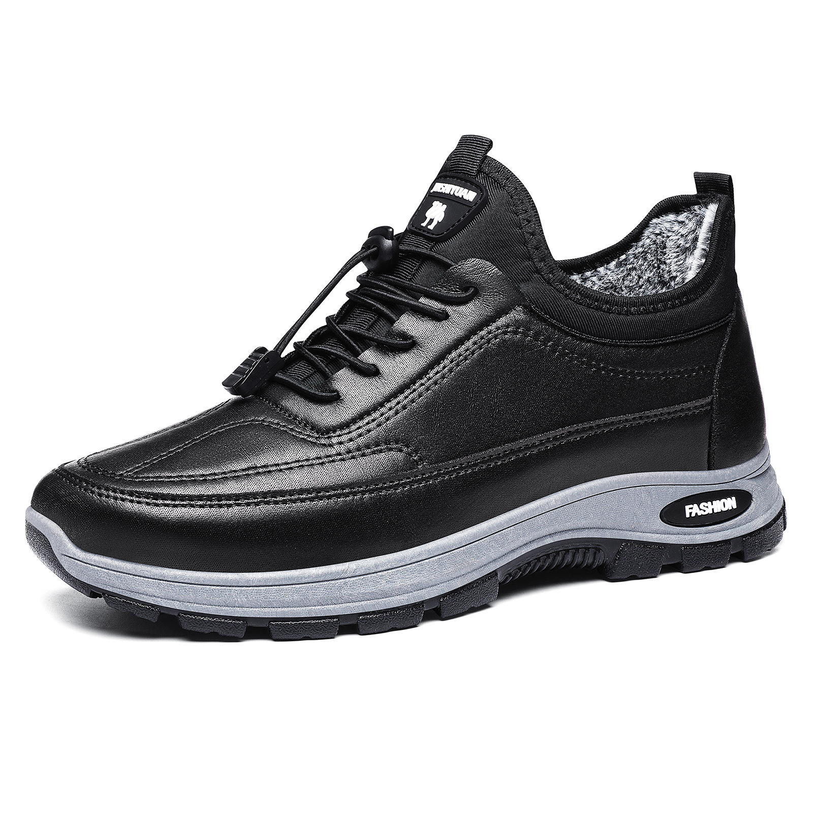 Botas de algodón para hombres nuevos zapatos de algodón de invierno zapatos de paso alto botas cortas con zapatos cómodos con suela gruesa y espesa
