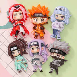卡通漫画火之影忍者少年 diy奶油胶手机壳鞋扣发夹 树脂饰品配件