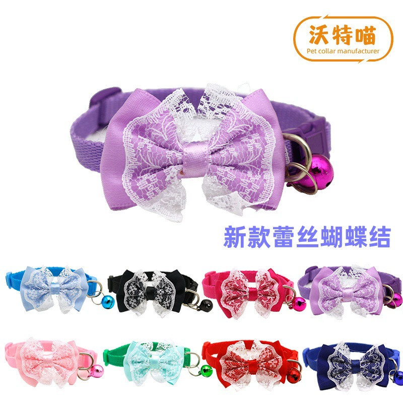 Новый стиль домашнее животное кружевной лук воротник кошка собака украшения воротник