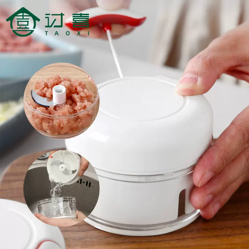 迷你手动拉蒜器家用捣蒜机蒜泥神器多功能切菜器家用压蒜厨房工具