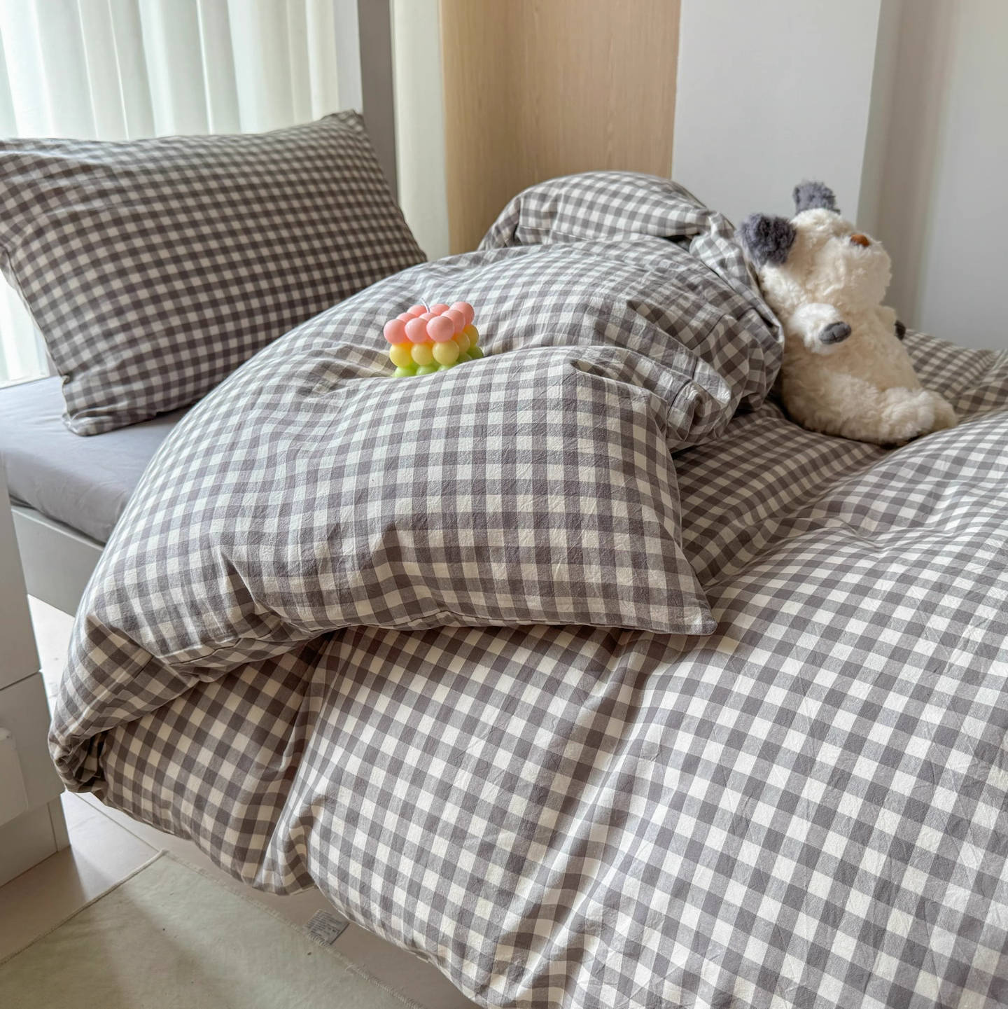 Cama de dormitorio de estudiantes universitarios de algodón de tres piezas, colcha de algodón puro, cama de cama de 90 sábanas