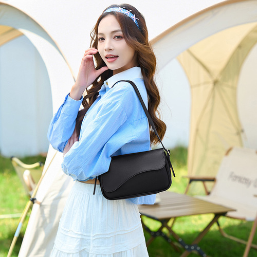 Cross-border fashion women's handbag 2025 new model shoulder bag top-handle women's bag cross-body versatile retro design bag dropshipping one piece