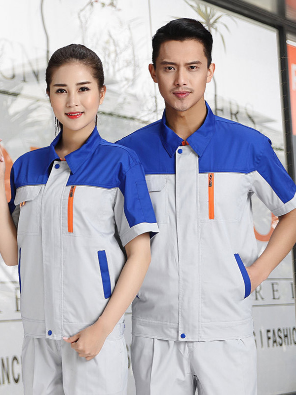 Trajes de trabajo de mangas cortas para hombres de verano ropa de trabajo ropa de taller de reparación de automóviles ropa de fábrica ropa de higiene ambiental herramientas de soldadura personalizadas