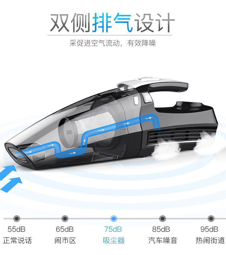 Car-mounted wireless vacuum cleaner and air pump, handheld dual-use for dry and wet cleaning, high-power vacuum and air pump all-in-one machine