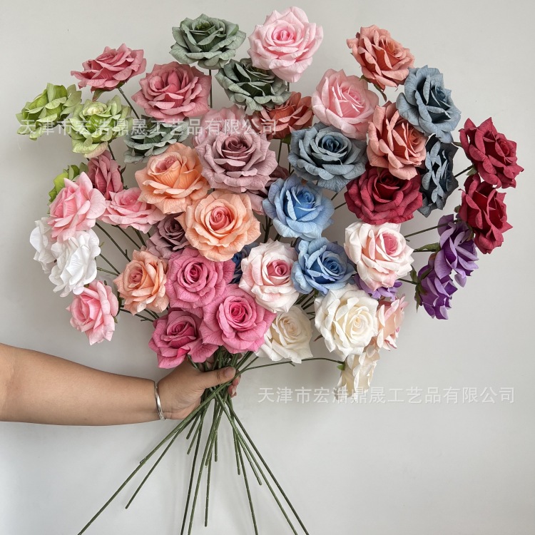 3头曼塔玫瑰 卡布奇诺角玫婚庆婚礼堂点缀装饰花路引插花瓶花现货