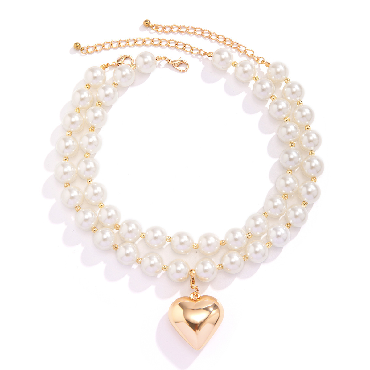 77g Weight Jewelry Set Classification 1 Piece, 1 Pair Quantity Banquet, Tea Party Occasion CCB Material Heart Shape Pattern Women's Gender Plating Design Simple Style Style Simple Style Heart Shape CCB Plating Women's Jewelry Set 14