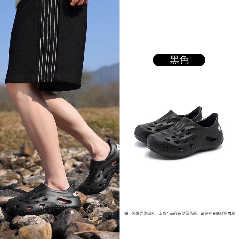 Los fabricantes envían nuevos zapatos con agujeros de verano para hombres eva transpirable, convexo, antideslizante, fuera del hogar, ocio, transfronterizo