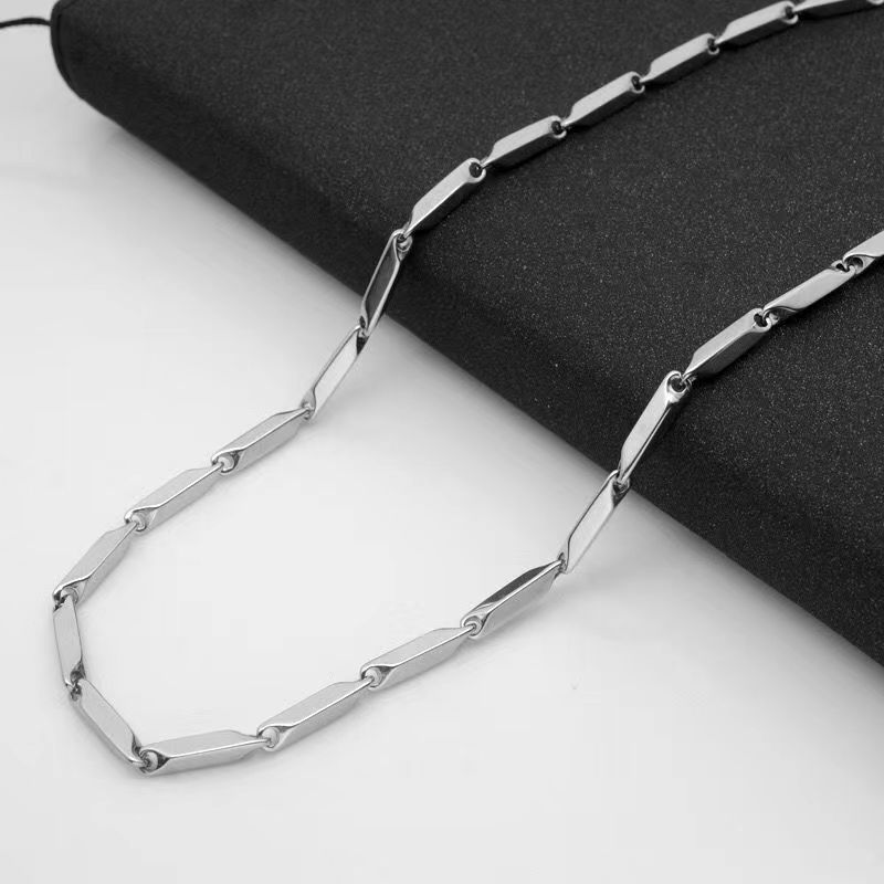 Titaniumstalen ketting voor dames en heren, stijlvol collier_voghion.com