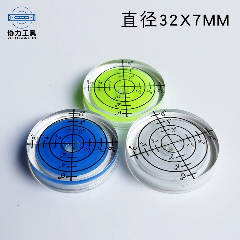 Уровень уровня шарика уровня пузыря уровня масштаба круглого ровного акрилового уровня шарика уровня пузыря акриловый