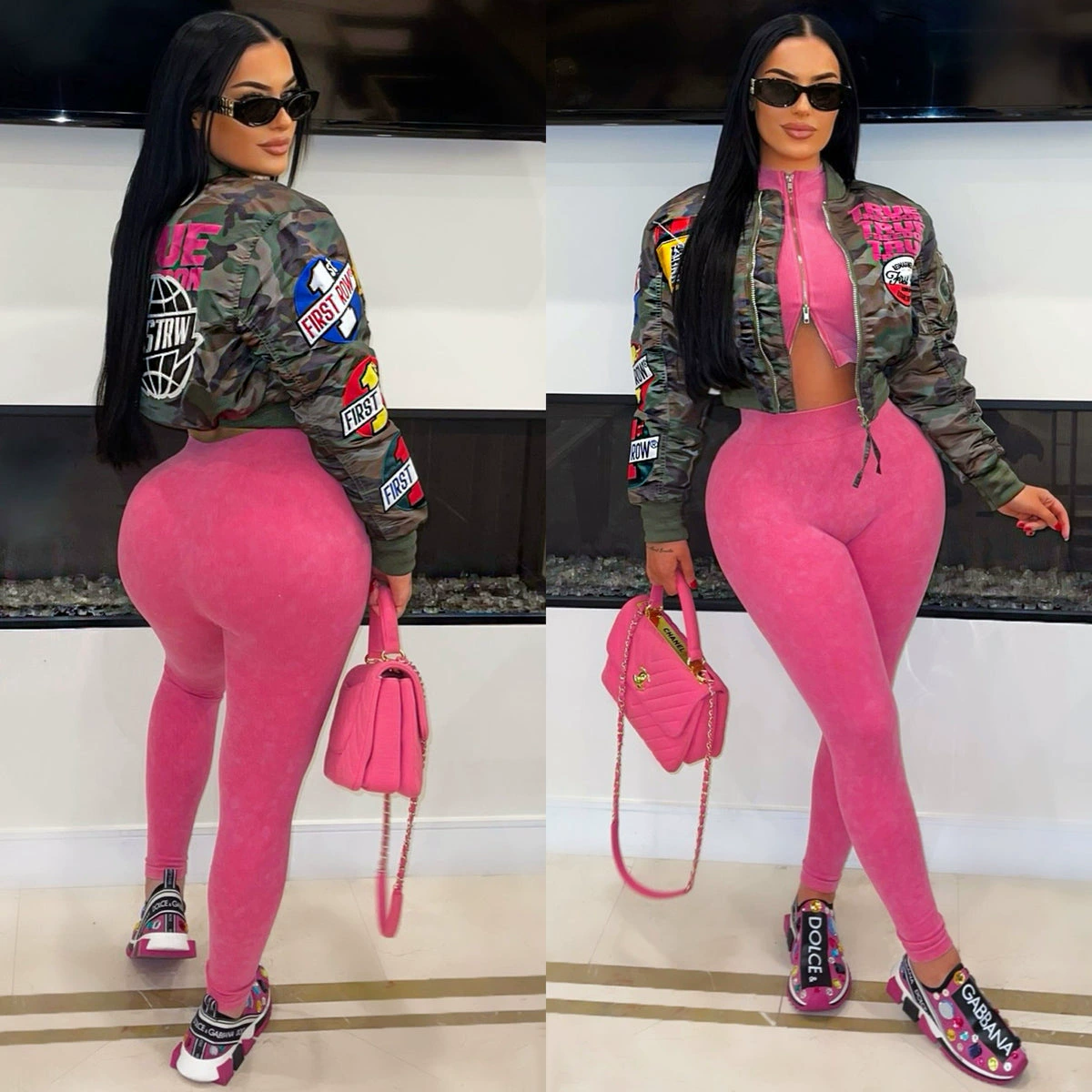 В наличии: Y2657 Куртка-бомбер в стиле кэжуал с камуфляжным принтом, осень-зима 2025, европейский и американский стиль, Amazon