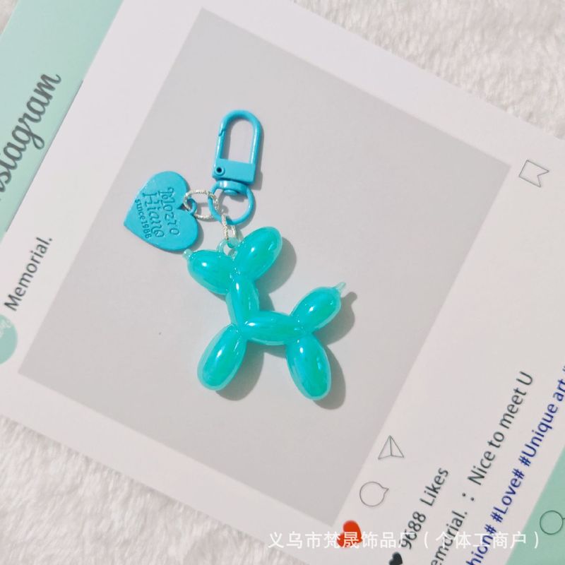 かわいいins風メッキバルーン犬のキーホルダークリエイティブカップルの親友DIYキーホルダー|undefined