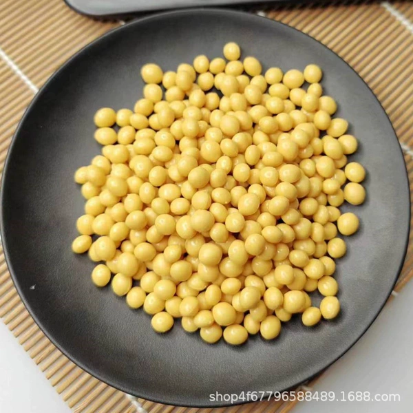 Simulated yellow round soybeans