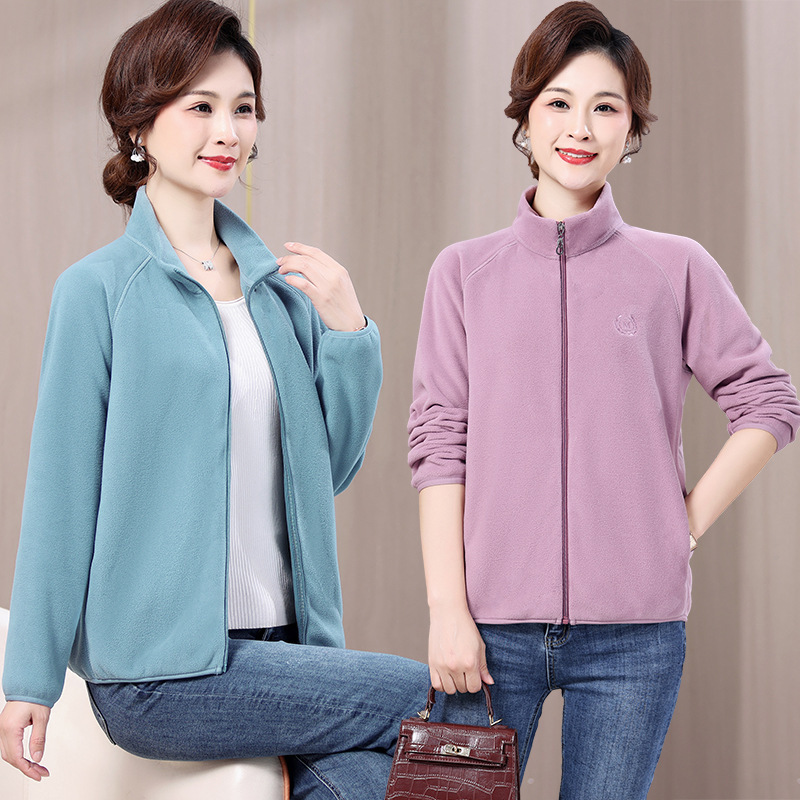 New Fleece Jacket for Women, Autumn and Winter, Mom's Fleece Coat, Thickened Softshell Jacket, Inner Lining, Warm Cardigan Sweatshirt New Fleece Jacket for Women, Autumn and Winter, Mom's Fleece Coat, Thickened Softshell Jacket, Inner Lining, Warm Cardigan Sweatshirt
