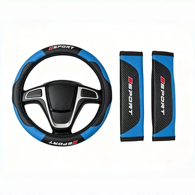 Sürətlər qutusu və əl tormozu başlıqları shipping services for car interior - blue-three-piece-set