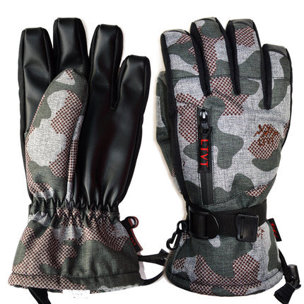 Guantes de esquí para hombres y mujeres de invierno deportes al aire libre a prueba de viento a prueba de agua caliente individual y doble bolsa de tablero dedo congestionado al por mayor