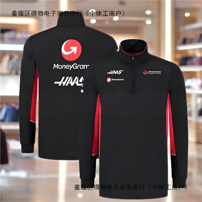 Off-road racing jacket for men, fleece sweatshirt jacket, European and American sizes, versatile and stylish, warm and comfortable