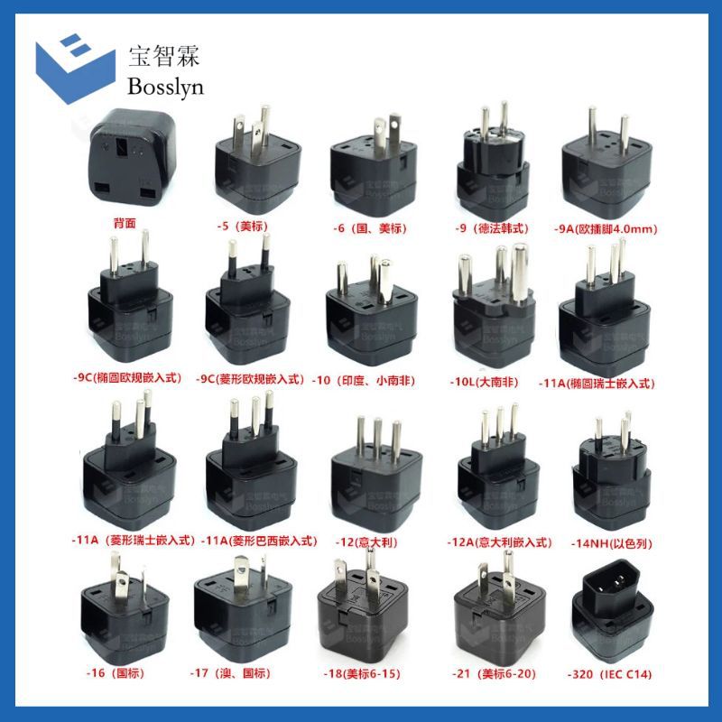 工厂直供英式转换插座 英标转澳式美式英式瑞士转换插头 CE认证