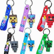 创意新款我的迷你小世界玩偶公仔混款卡通钥匙扣太空人包挂件玩具